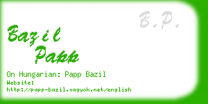 bazil papp business card
